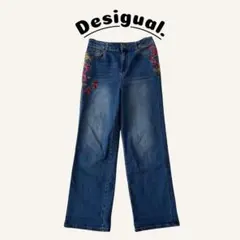 Desigual フラワー刺繍デニムパンツ 3L 13/14 キッズ ボトムスのサムネイル