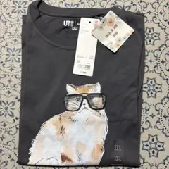 PAUL & JOE 猫イラスト Tシャツ XL ダークグレーのサムネイル