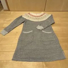 DENIM DUNGAREE エスニック柄ワンピース M-LARGE 140cm