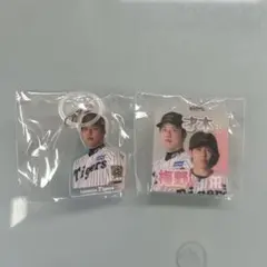 阪神タイガース　ツーショットアクリルキーホルダー オーロラチャーム 才木浩人