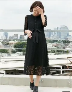 SWEET MOMMY アンティーク総レースワンピース　授乳&マタニティ