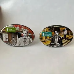 進撃の巨人 スタンド缶バッジ リヴァイ・エルヴィン 2点セット 進撃の日田