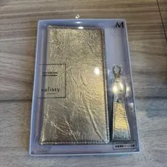 salisty ゴールド 手帳型スマホケース