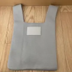 【美品】グレー トートバッグ 編み込み素材