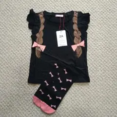 【新品未使用】　OJICO OJI子　おさげ風　三つ編み　Tシャツ 靴下　2A