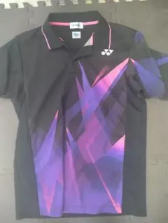 YONEX 吸汗速乾 ポロシャツ L 黒紫 Tシャツ ソフトテニスバドミントン