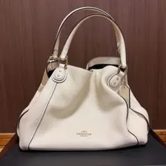 •COACH•コーチ•イーディー•ホワイト•ショルダーバッグ•