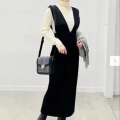 GU ニットジャンパードレス　ジャンパースカート　黒　Ｓサイズ