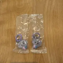 かわいい雲のキャラクター キーホルダー 2個セット