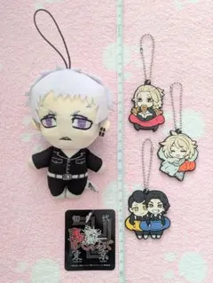 4点セット　東リベ　ぬいぐるみ　ラバーマスコット　マイキー　三ツ谷　一虎　場地