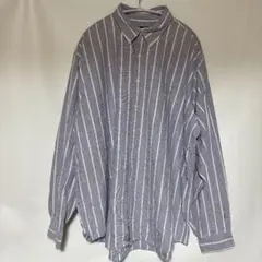 ジェイクルー ストライプ 長袖 ボタンダウン シャツ XL 青 白 ビッグサイズのサムネイル