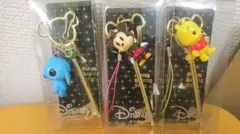 レア☆ディズニー鍵形ストラップ３本セット