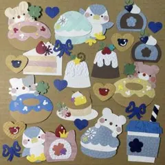 クラフトパンチ くま 花 入園 入学 ブルー - メルカリ