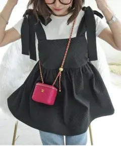 Myu ミュー　リボン　ペプラムトップス　ビスチェ　ブラック　【新品】