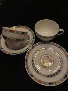 ◇美品◇レイノー リモージュ ビュー・ニヨン 矢車草 スープカップ 3客