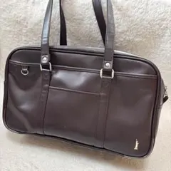 イーストボーイ スクバ スクールバッグ 女神刺繍 ブラウン 合皮 多収納 通学