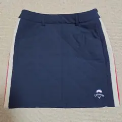 【美品】キャロウェイ　中綿入りスカート　ゴルフ　ネイビー　レディースS