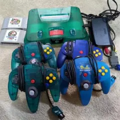 ニンテンドー64 本体＋コントローラー4つソフト付 レトロゲーム N64 任天堂