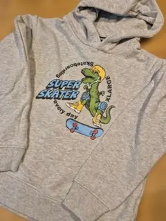 XLARGEKIDS エクストララージキッズ パーカー 恐竜 スケボー