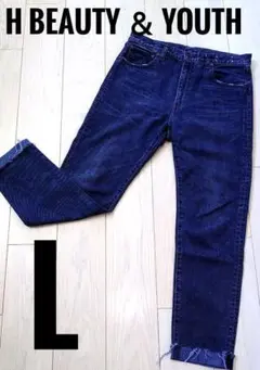 【★希少】H Beauty ＆Youth ブラックデニム　エイチ　BY
