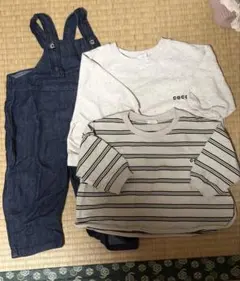 fuku様専用 ikencoco 長袖Tシャツ オーバーオール 70-80