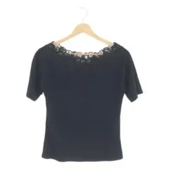 ROPE PICNIC カットソー レース おしゃれ 半袖 ネイビー 38