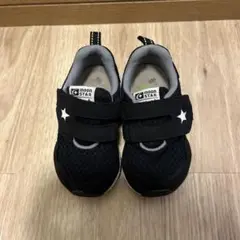 moon STAR 黒 スニーカー マジックテープ式　16センチ