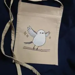 ●シマエナガ●　お出かけシマエナガスマホポーチ