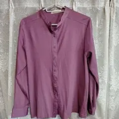 レナウン　レトロ　パープル　シャツ　サイズ不明