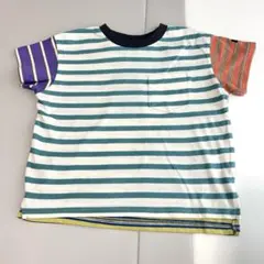 新品 BREEZE ブリーズ ボーダー 半袖 Tシャツ マルチ カラフル 90のサムネイル