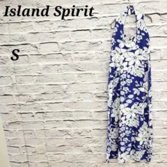 Island Spirit 【S】 ホルダーネックワンピース ボタニカル柄