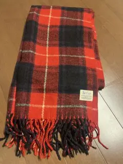 LBC 赤と黒のチェック柄マフラー