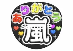 うちわ文字　ぷっくり風　嵐