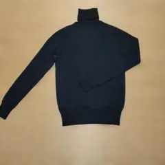 洗える☆ユニクロ　 タートルネックメリノウール　セーター 長袖　M ブラック　黒
