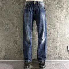 00s DIESEL damage straight denim pantsのサムネイル