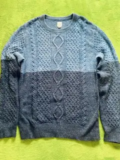 GAPケーブルニット バイカラー シンプルMサイズ