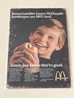 McDonald's レトロ広告 ブリキ看板 インテリア