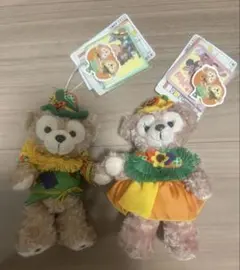 新品未使用 タグ付 ダッフィー シェリーメイ ハロウィン ぬいぐるみバッジ