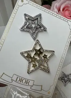 新品　Dior 星型ヘアクリップ 2個セット　ノベルティ