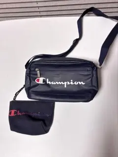 Champion チャンピオン ネイビー ショルダーバッグ ポーチ付き