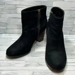 【美品】COLE HAAN　ショートブーツ　サイドジップ　チャンキーヒール
