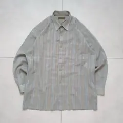 90s vintage シャツ ストライプ オーバーサイズ レトロ 古着 美品