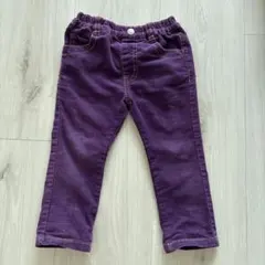 紫色のエラスティックウエストパンツ