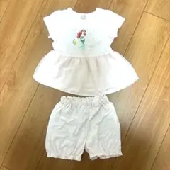 110 プティマイン　アリエル　パジャマ　半袖　半ズボン　プリンセス　ピンク