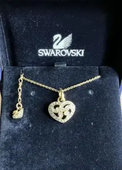 ★SWAROVSKIスワロフスキー ネックレス ハート ゴールド