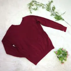 【クリアインプレッション】レディース　ニット　セーター　赤　2 長袖