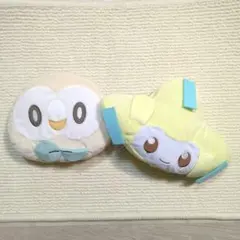 【即日発送】2種／ポケピース 大きい顔型 ぬいぐるみポーチ モクロー&ジラーチ