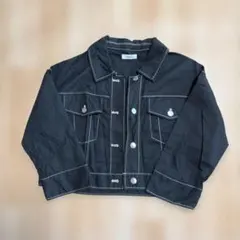 WEGO デニムジャケット ブラック サイズF ショート丈