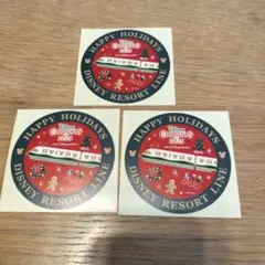 ディズニーリゾートライン クリスマス2025 ステッカー 3枚セット