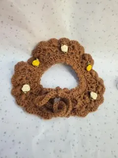 ハンドメイド ペット用ネックレス 茶色 ペット用 犬用